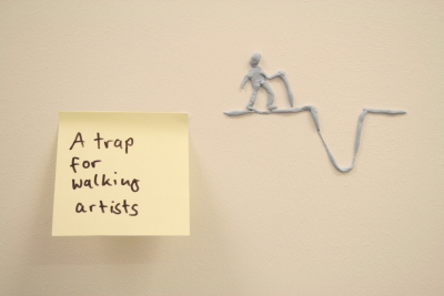 a trap for walking artists